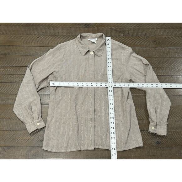 VTG Christian Dior Separates "Top Button" Down Rayon Shirt - Korea - Size 10 - Picture 3 of 6